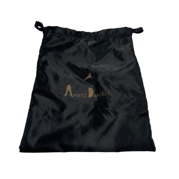 Amato Daniele Pink Goat Leather Open Toe Back Lace Pumps 7.5 New - Picture 8 of 9